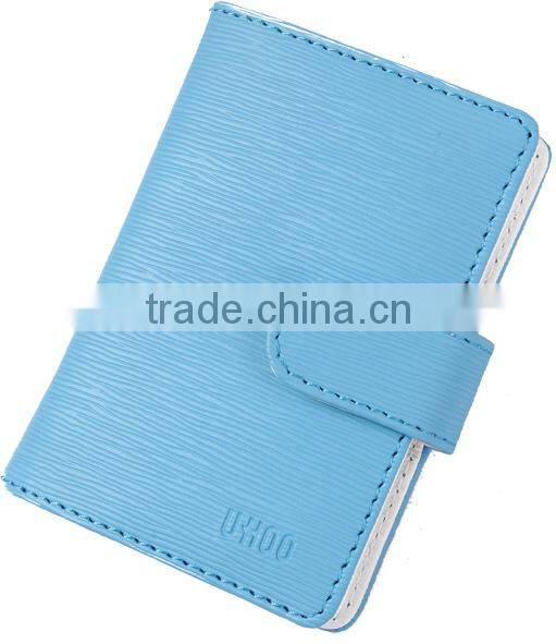 Colorful leather business name card holder credit card holder