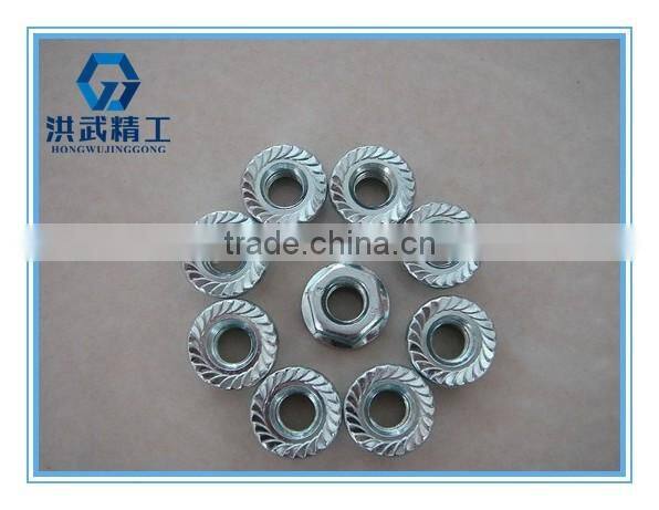Hexagon nuts with flange and high grade