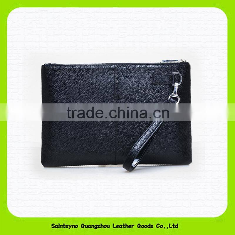 15696 Business man leather clutch bag with strap