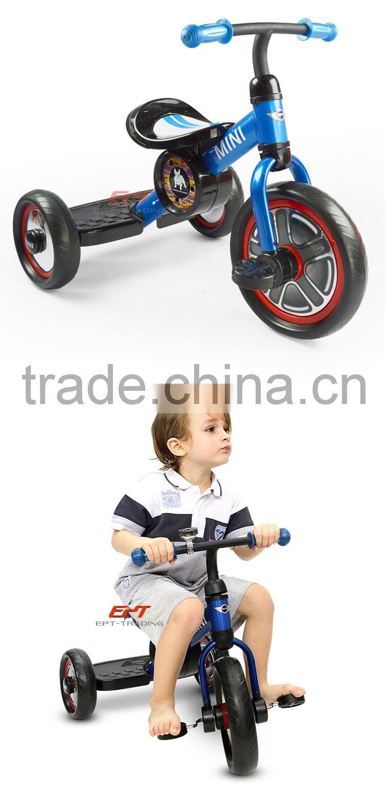 Top quality licensed 10" kids tricycle with back seat for sale