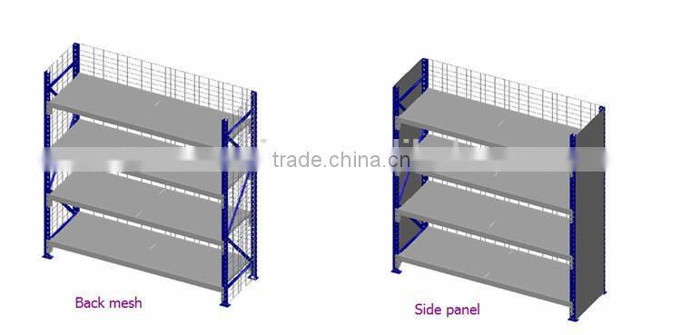 Top quality Q235B steel material long span shelving with steel shelving