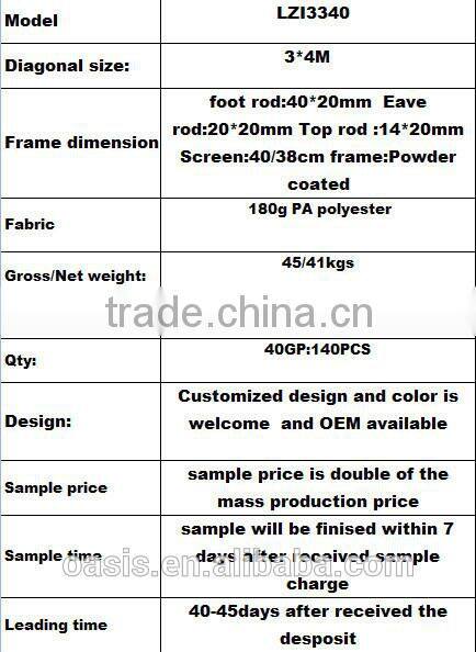 Waterproof fabric for gazebo