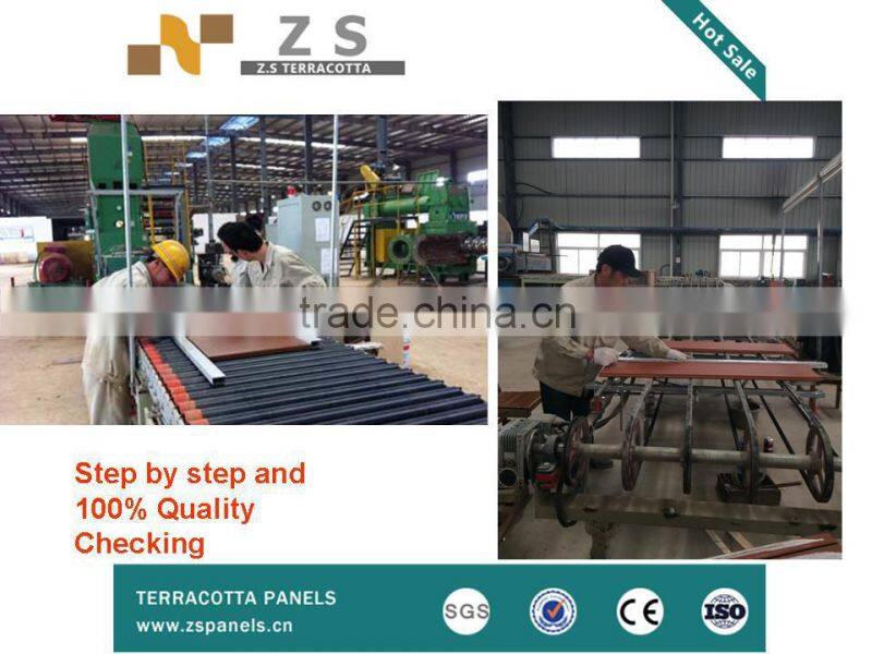 Eco-friendly construction material, terracotta panel , Terracotta Curtain Wall panel Facade Wall System