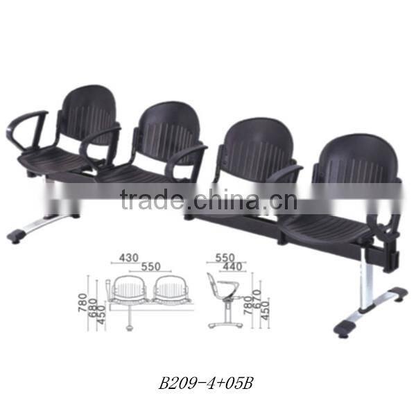 Popular used seating room furniture Barber shop waiting chairs Plastic chair for sale B209-4