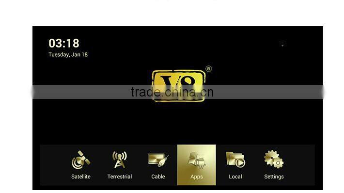 2015 NEW Arrival Andriod Combo DVB-S2+T2+Cable V8 Angel satellite receiver Built in Bluetooth and WiFi Support IPTV & VOD