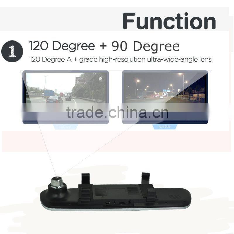Factory Cheap 2.4 inch 170 Degree HD Car DVR Rearview Mirror Wireless Backup Camera