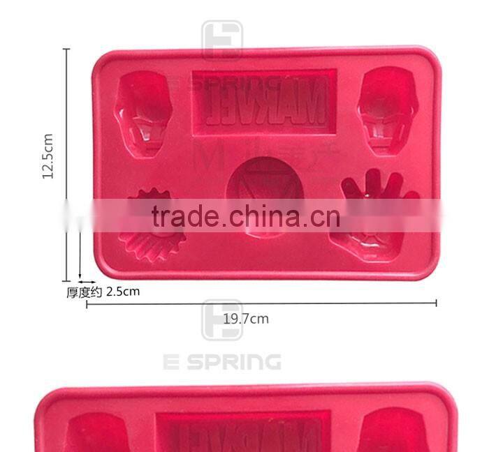 Charactor Shape Iron Man Handmade Silicone Soap Mold For Cake Chocolate