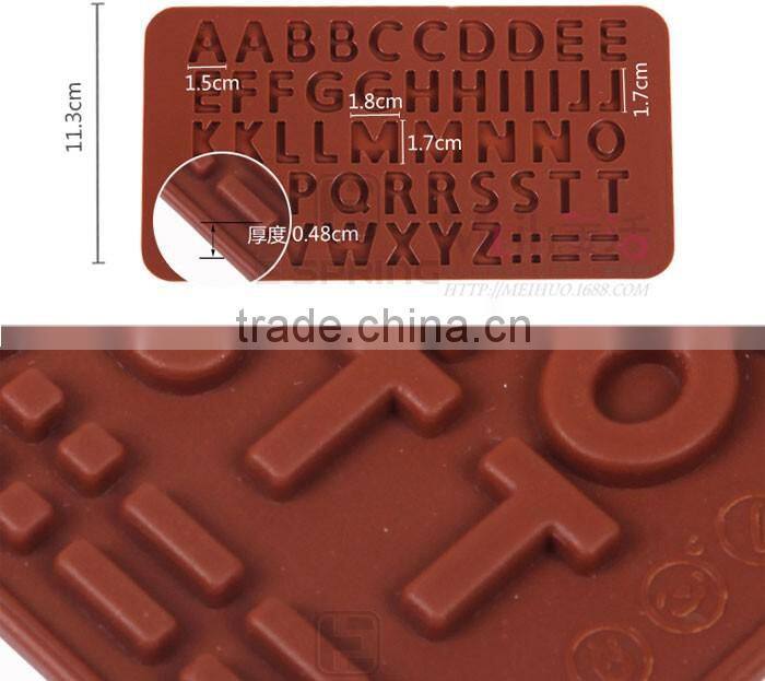 High Quality Chocolate Fondant Cake Decorate Silicone Alphabet Trays Mold