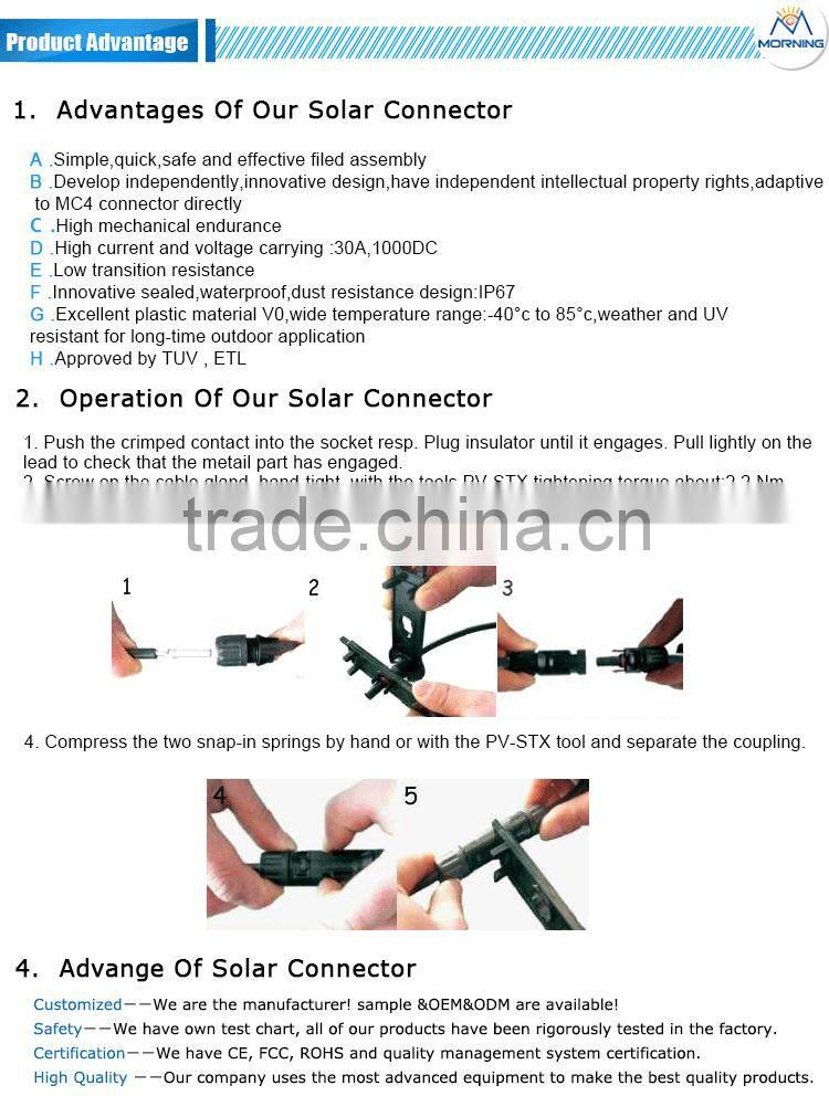 PV Solar Waterproof mc4 connector pins