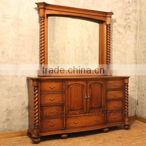 Antique Dressing Table With Mirrors - Cassidy Dresser