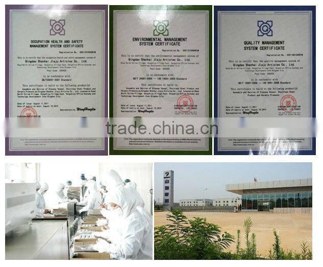 SINOGLASS 4 pcs glass storage canister jar set with TUSCAN VILLA decal