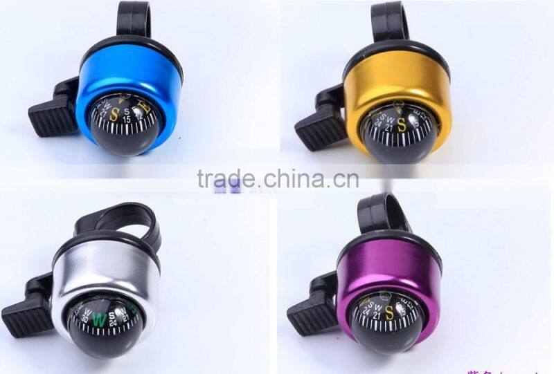 Aluminium alloy blue white red yellow novelty China bicycle bike bell with compass