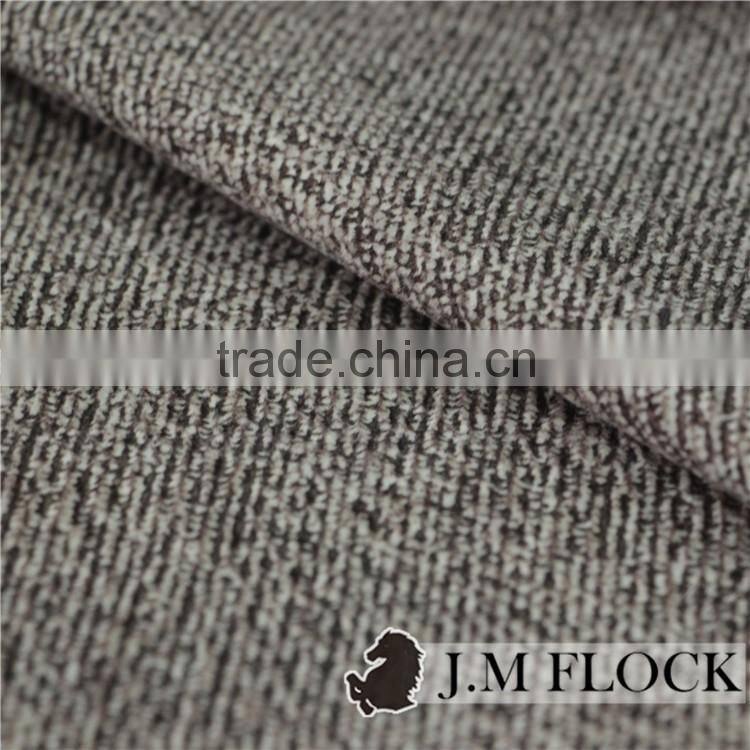 Professional manufacture textile fabric printed polyester flock fabric from china