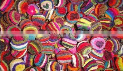 Felt Ball with Glass beads decorations