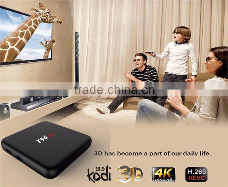 2017 Latest model 3GB RAM 16GB ROM 3Wechip supply excellent quality T96 PRO Amlogic S912 Octa core H96 pro 1000M Lan 4K android