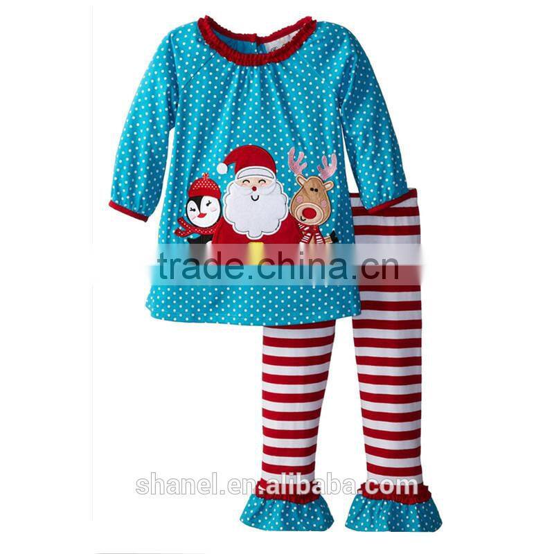 new arrival children suits 2015 Christmas cotton long sleeve suits 2-6 children sets