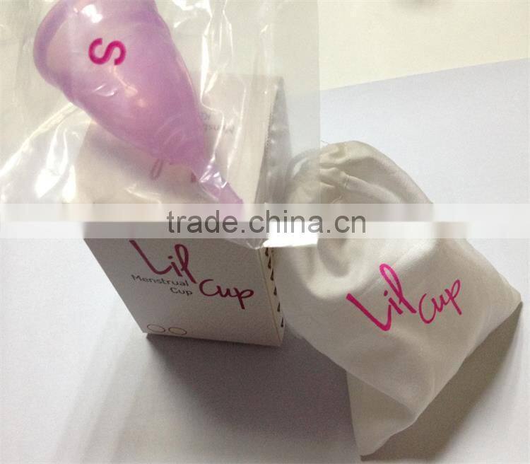 transparent shined surface and Soft Reusable Cups for Lady Menstrual Period Wholesale