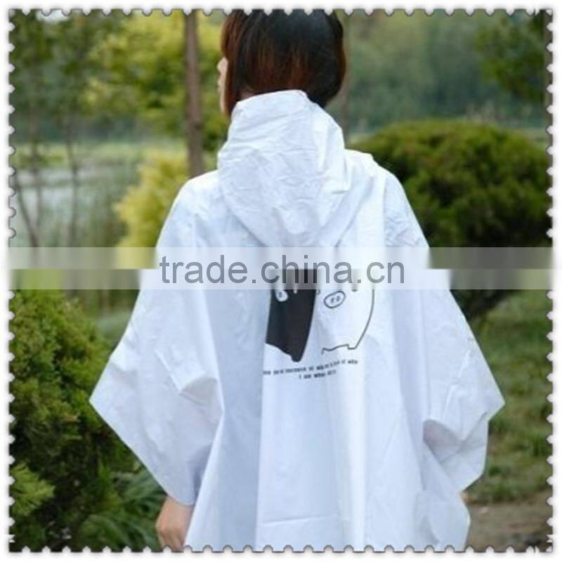 custom printed PVC rain poncho/PVC rain ponchos/fashion plastic rain poncho