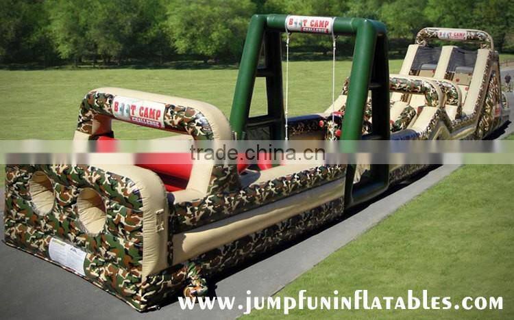 24m Large Obstacle Course adults outdoor challenge sports Boot Camp Inflatable Course for sale