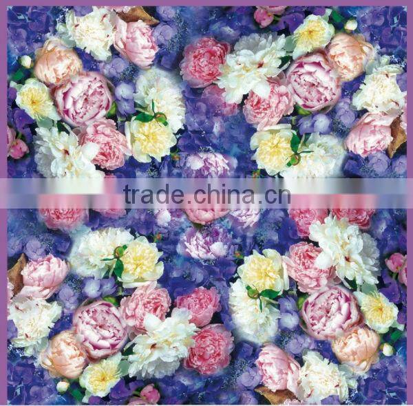 Factory Free Sample No MOQ Flower Printed Scarf