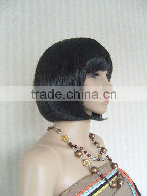 2014 new arrival short black wigs for white women