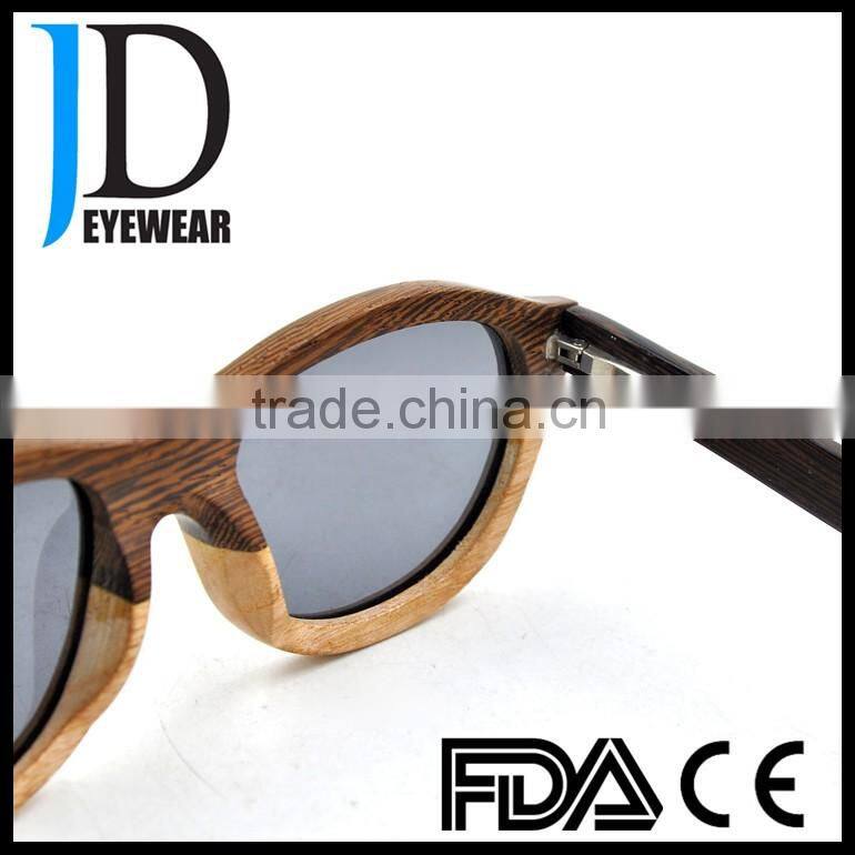 2016 luxury double color lamination wide temple real wood sunglasses