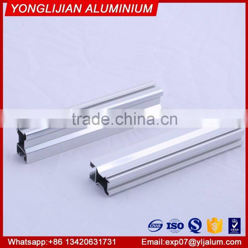 Polished silver wardrobe aluminum profiles