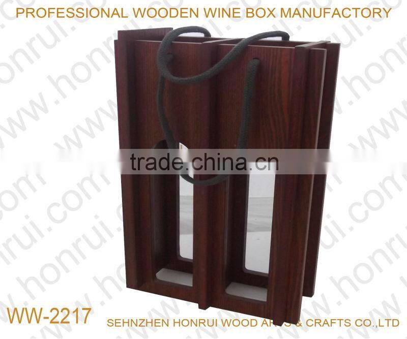 Detachable wooden wine rack wth rope