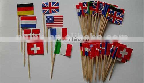 sandwich flag toothpick wood cocktail bamboo sticks