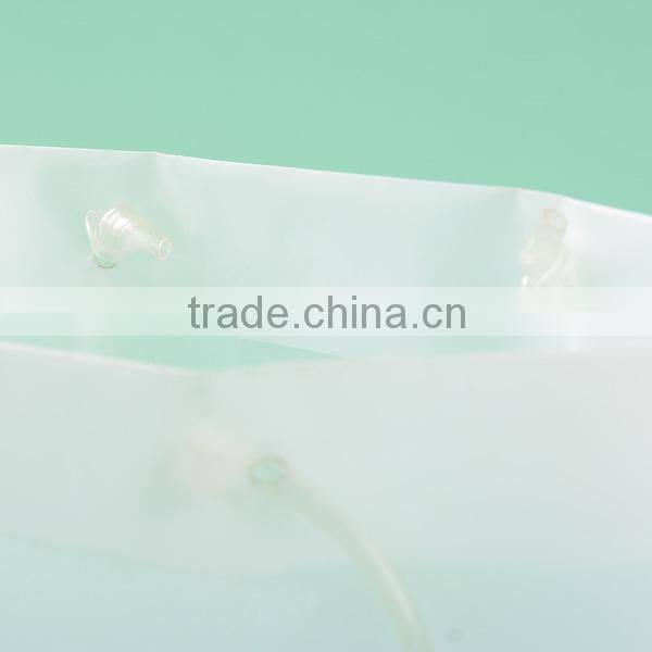 Clear newly fork ears handle plastic bag with printing for cloth