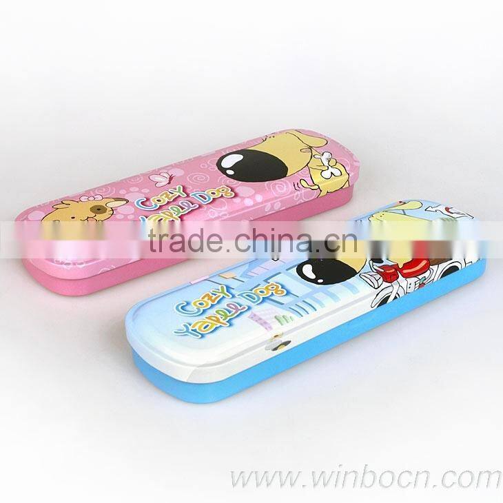 Two-layer tin cartoon students pencil case pencil box