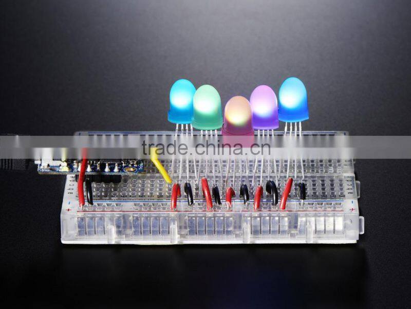 color mix straw hat 8mm rgb pixel led IC inside full color