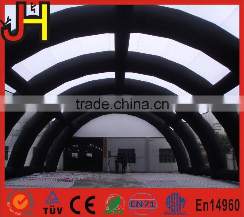 0.55mm PVC material black color inflatable paintball tent/inflatable paintball field