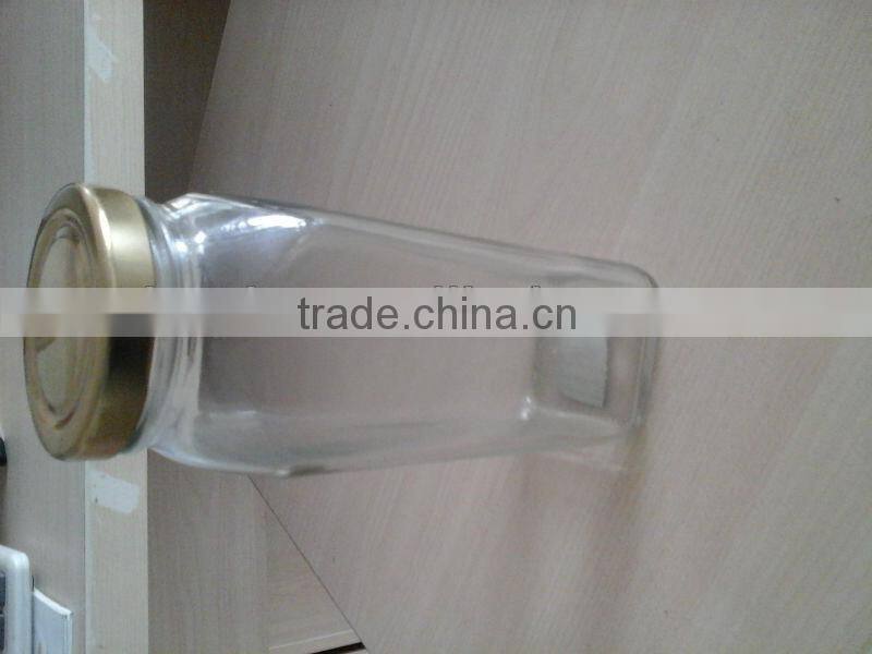 2014 Most popular and cheap clear glass jar with lid