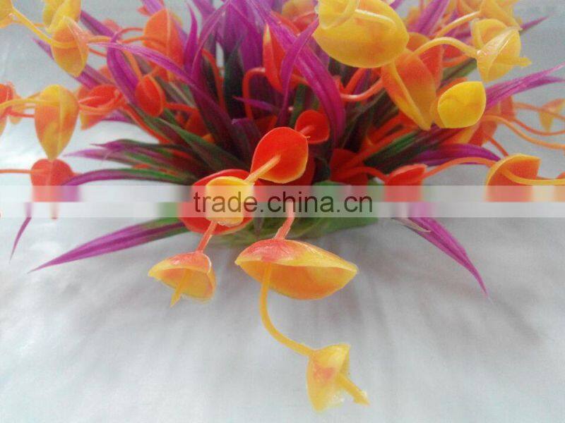 Factory wholesale High Quality fish tank colorful special Aquatic design Aquarium Plastic Plant decoration