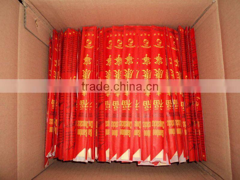 Derect manufactory paper package disposable bamboo chopsticks for gift