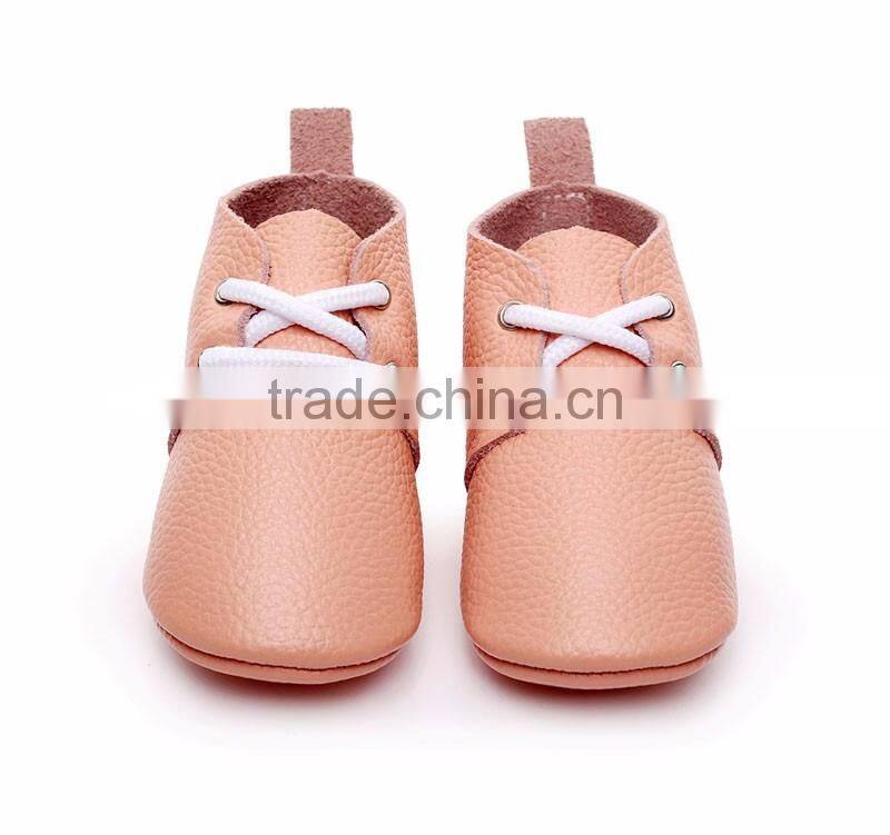 Top quality genuine leather baby oxford shoes wholesale soft sole baby shoe moccasins