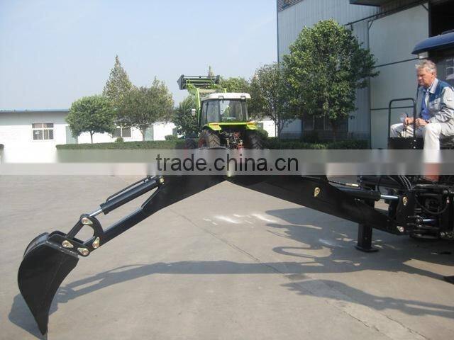 Side shift boom backhoe attachments for tractors