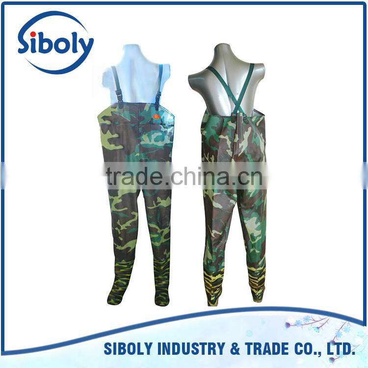 durable chest fishing wader being used as fishing tackle