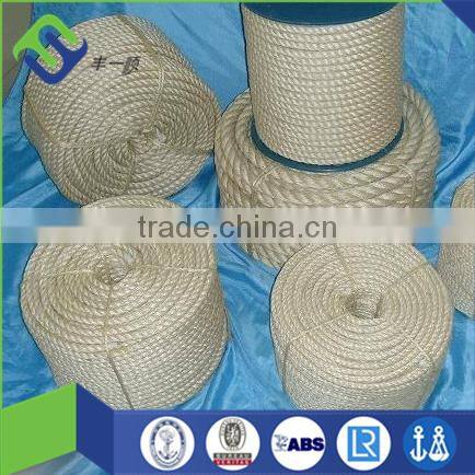 3ply twisted sisal rope/marine used sisal ropes