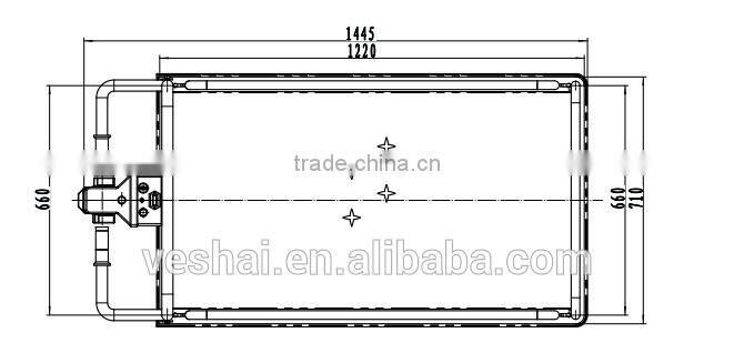 500kgs Electric Platform Cart with Rail for warehouse VH-ECF-50-(12.2 X 7.1)