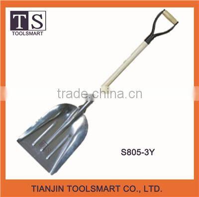 Aluminium snow shovel with long handle