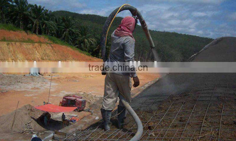 Underground application of concrete spray shotcreter