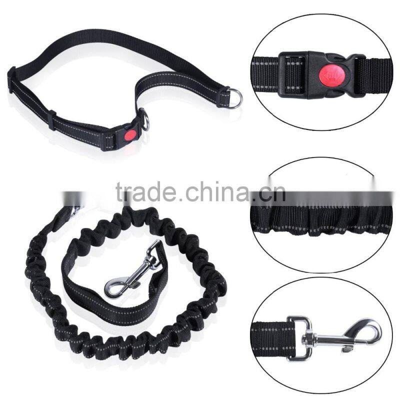 Greenwell 2 Hands Free Dog Leash Premium Reflective Runner Bungee Dog Training Leash Rope Adjustable Waist Belt with Nylon Runni