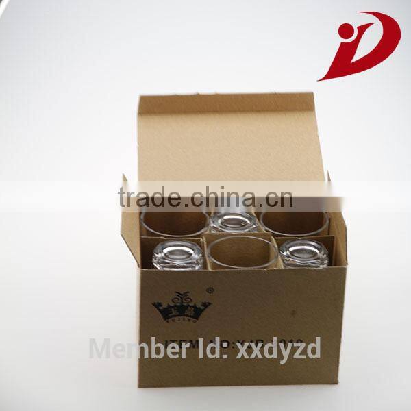 200ml borosilicate double wall clear glass tea cups with handle