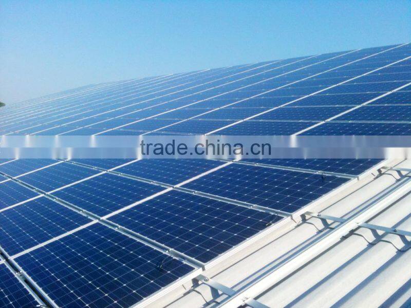 high quality steel structure prevent water leaking rooftop Solar panel mounting system
