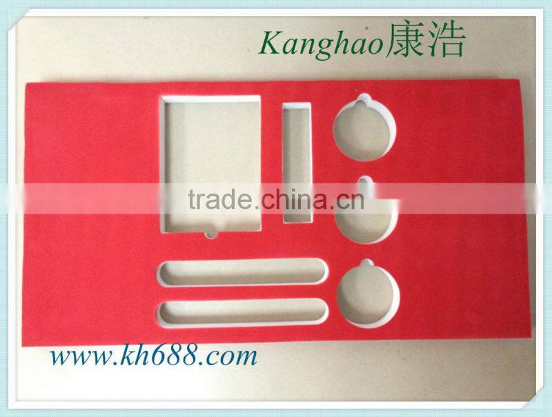 flocking box, flocking jewellery box, EVA foam with flocking, flocked EVA foam packing