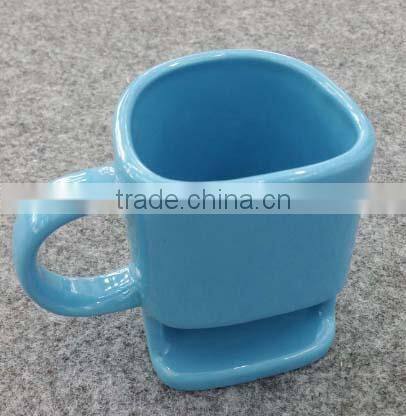 Ceramic Coffee Mug with Cookie Holder