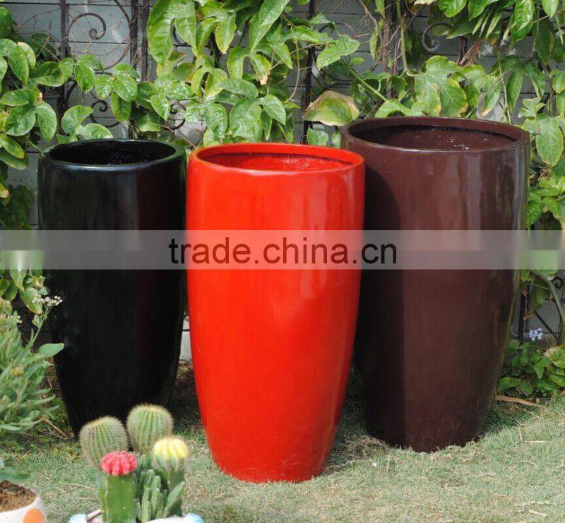 Fiberglass Garden Round Flower Planter