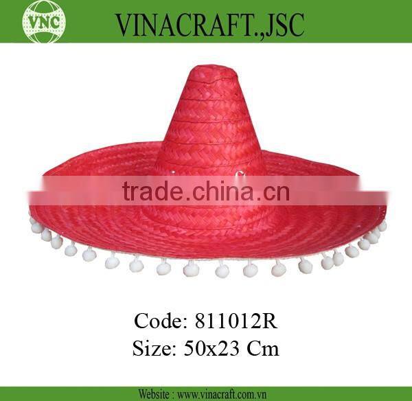 Mexican sombrero straw hat bamboo hat